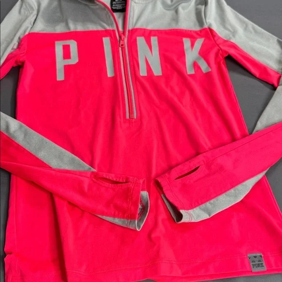 Victoria's Secret Pink and Gray Half-Zip Pullover - Picture 4 of 8